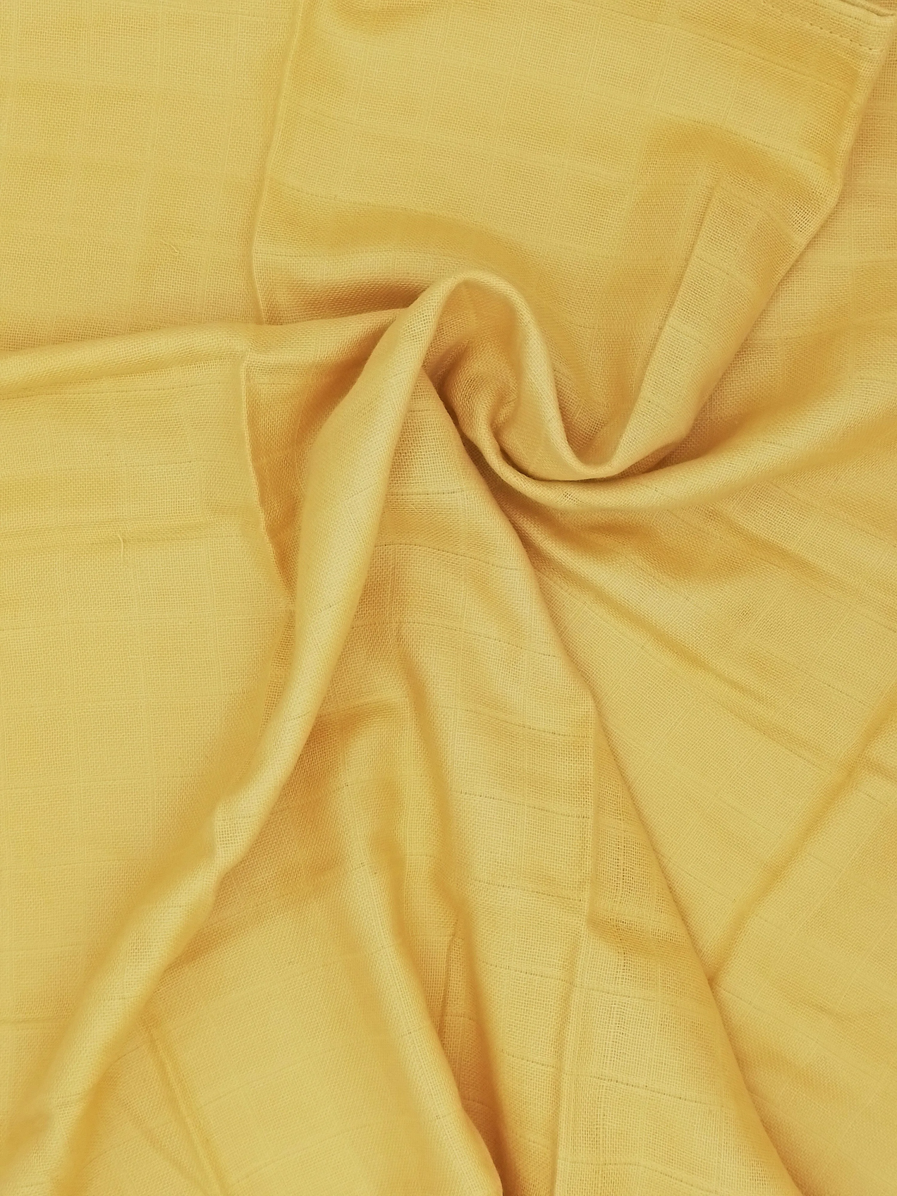 100% Pure Cotton Muslin - 70cm x 70cm - Ochre