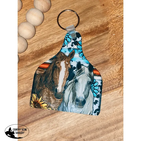 2 Horses Tag Keyrings