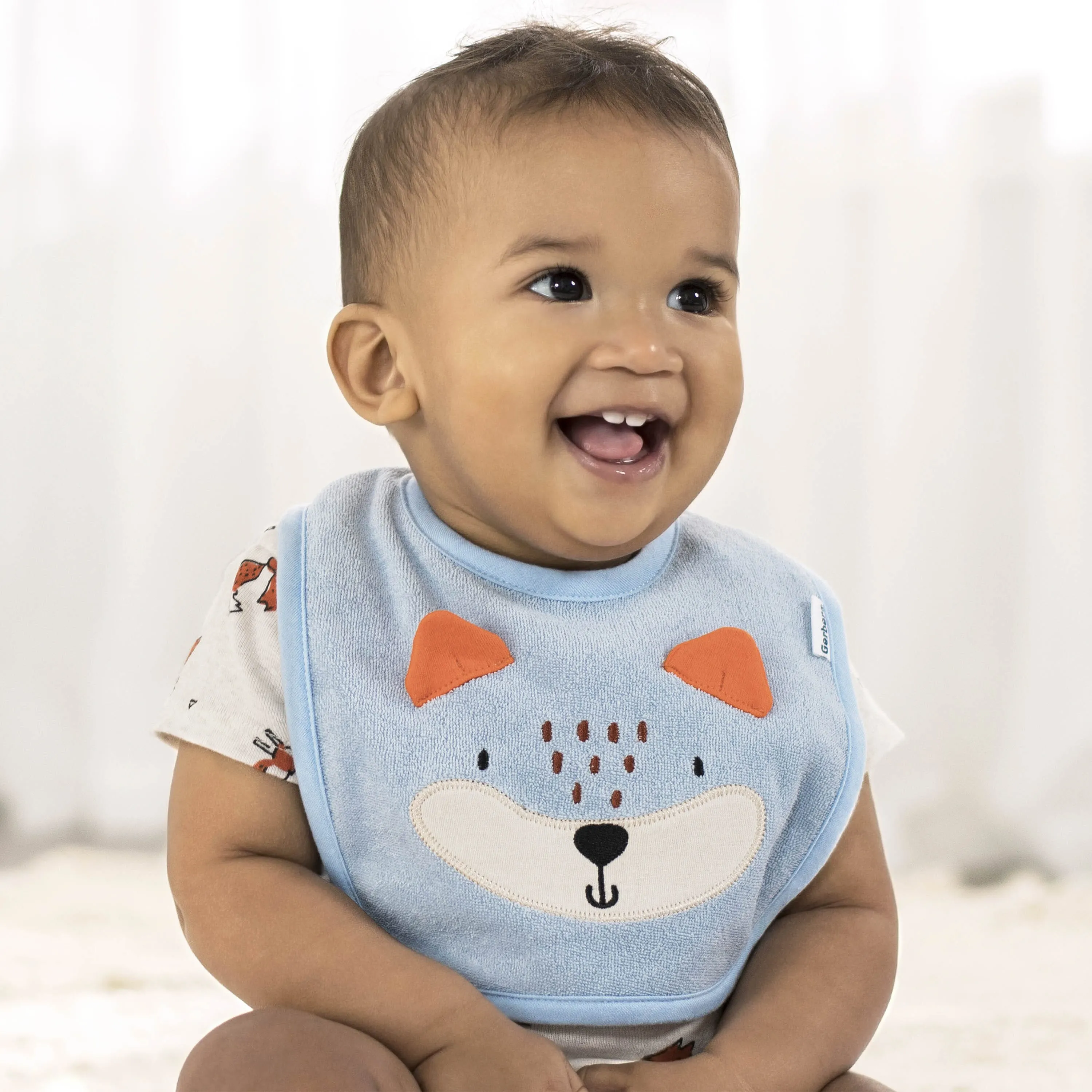 4-Pack Baby Boys Fox Bibs