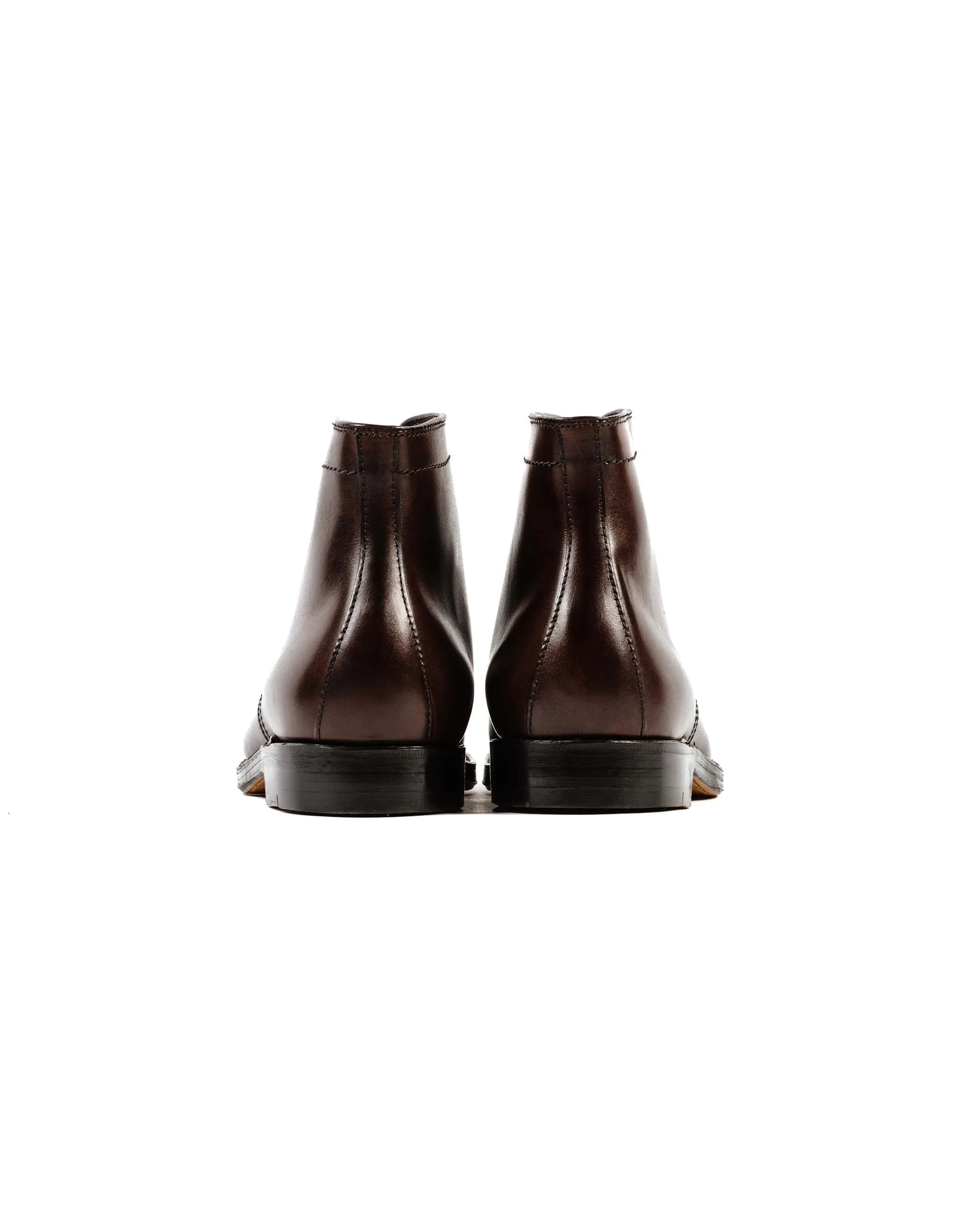 Alden Plain Toe Boot Dark Brown Calfskin G2804