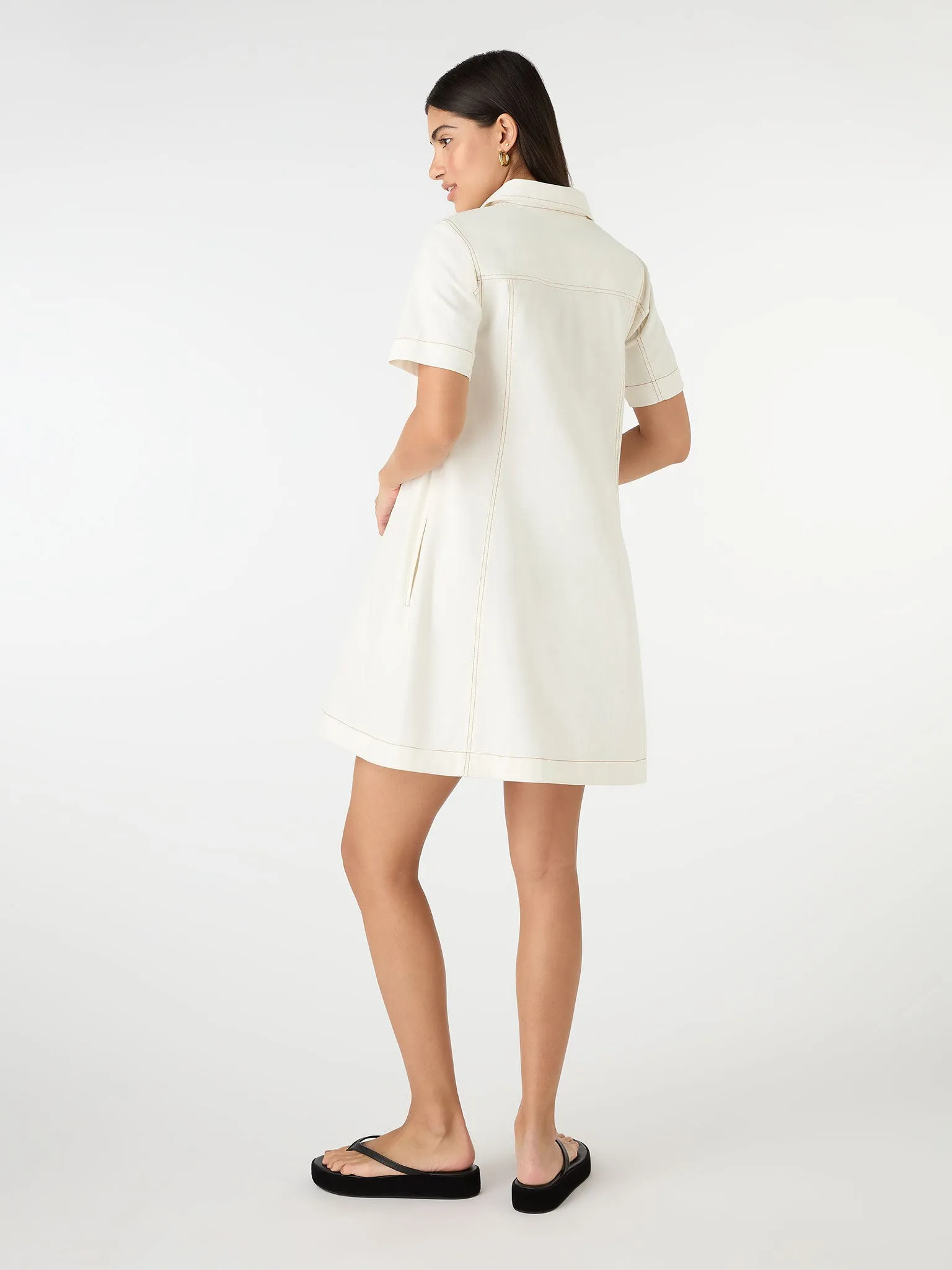 Alexa Mini Dress in Cream