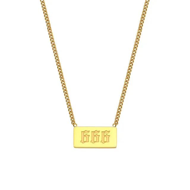 Angel Number Bar Necklace