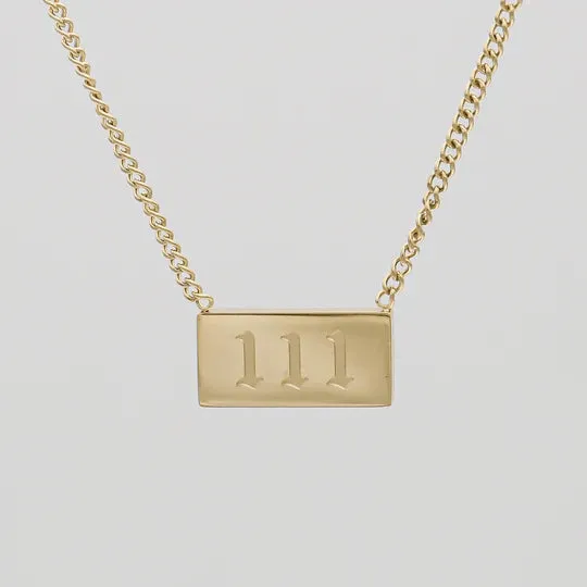 Angel Number Bar Necklace