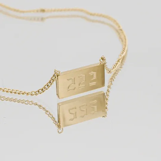 Angel Number Bar Necklace