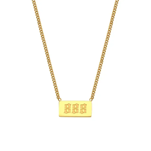 Angel Number Bar Necklace