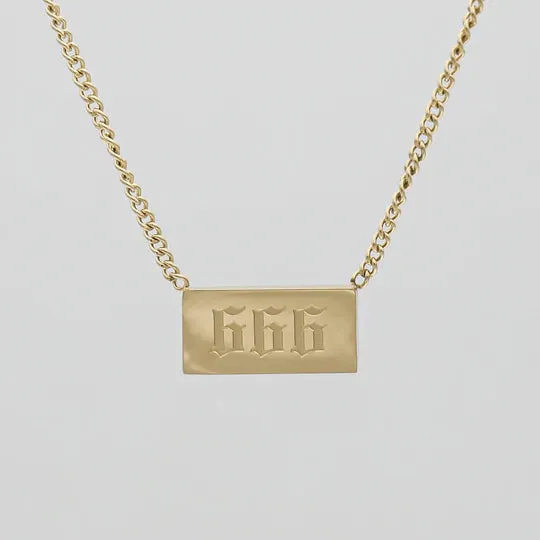 Angel Number Bar Necklace