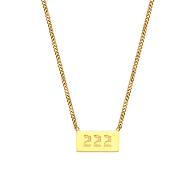 Angel Number Bar Necklace