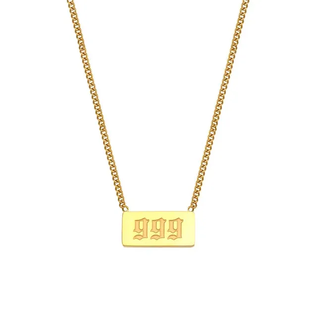 Angel Number Bar Necklace