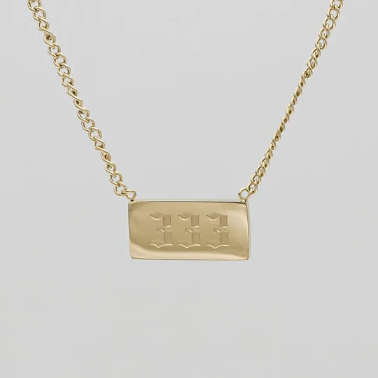 Angel Number Bar Necklace