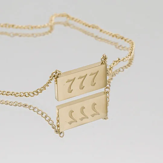 Angel Number Bar Necklace