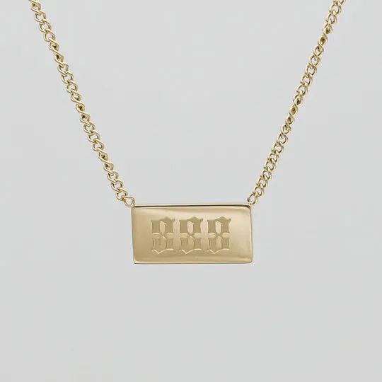 Angel Number Bar Necklace