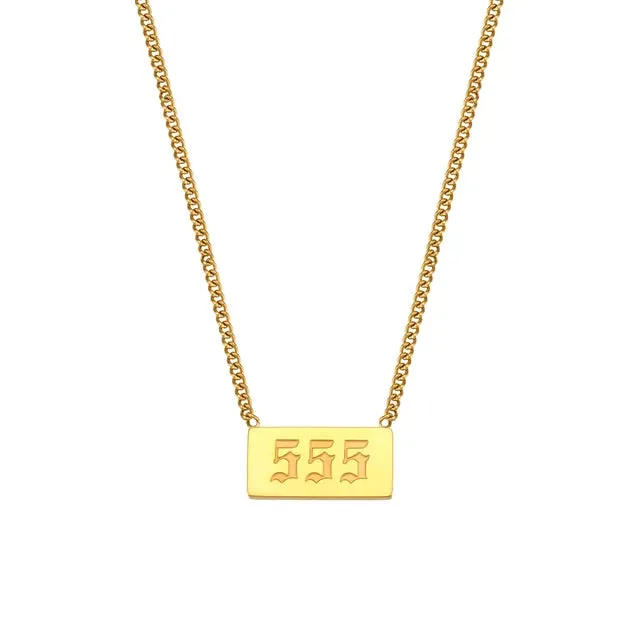 Angel Number Bar Necklace