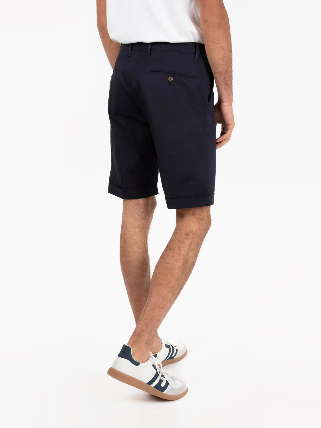 Bermuda gabardine stretch blu navy