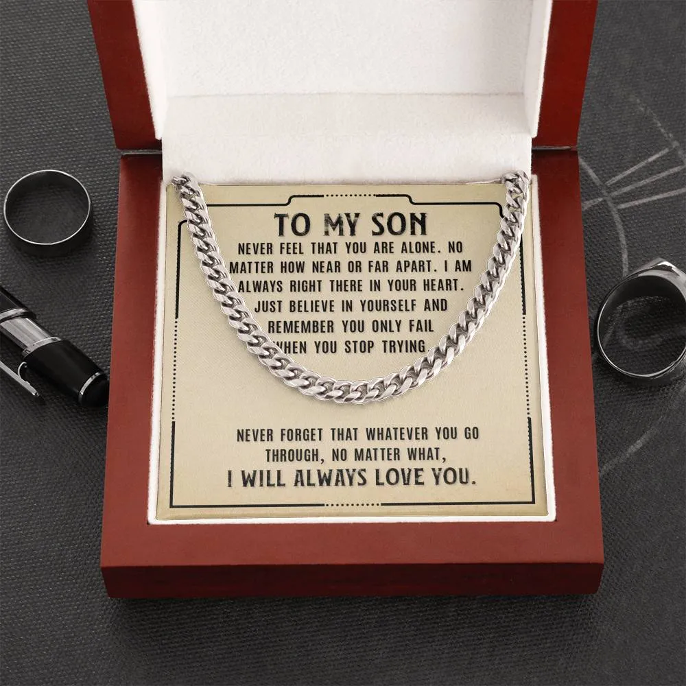 Best Christmas Gift for Son- 5MM Cuban Link Chain With Quotes