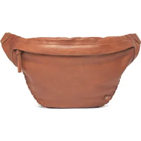 Bumbag with delicate edge stitching / 16186 - Cognac