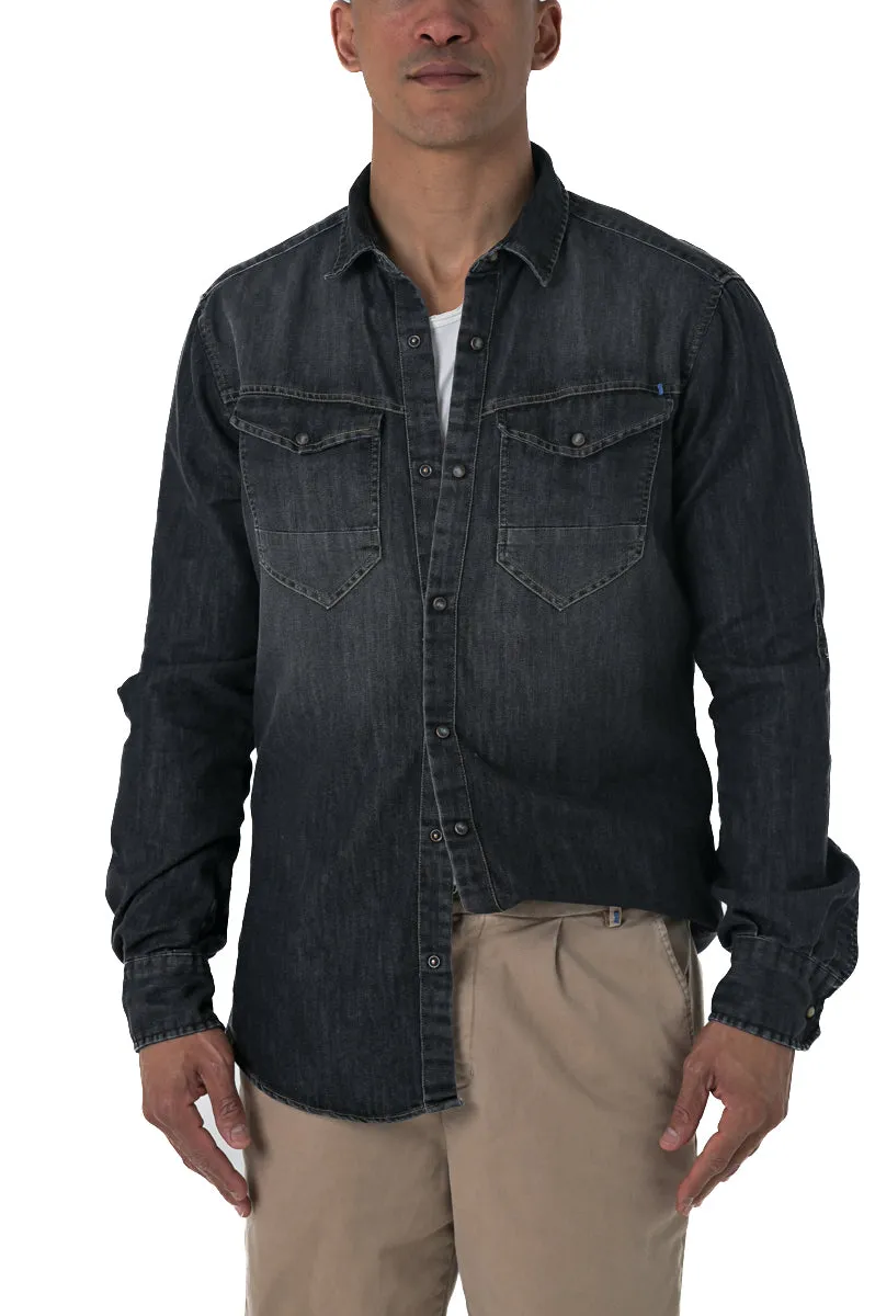 Camicia in denim slim Park Blk Music