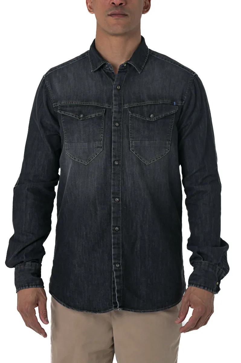 Camicia in denim slim Park Blk Music