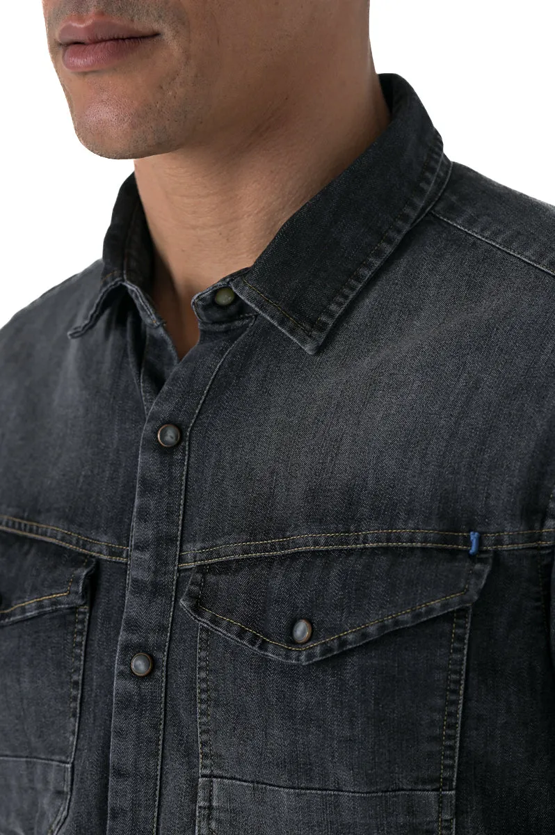 Camicia in denim slim Park Blk Music