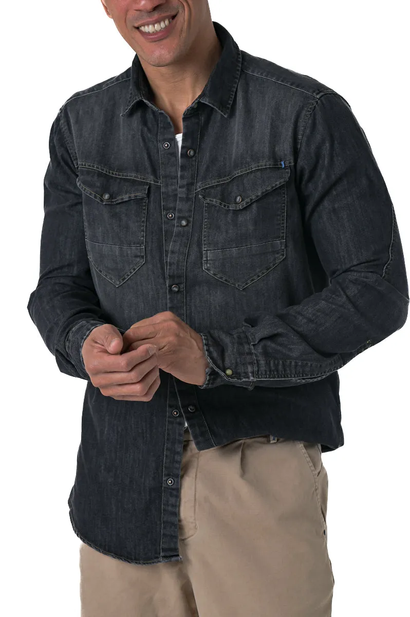 Camicia in denim slim Park Blk Music