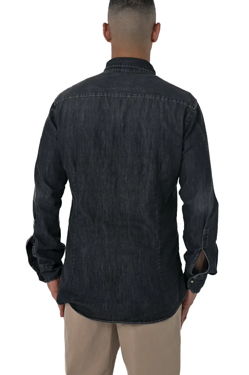 Camicia in denim slim Park Blk Music