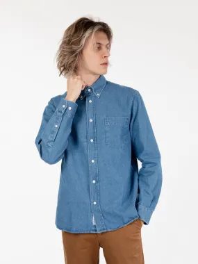 Camicia Mercer button down blue indigo