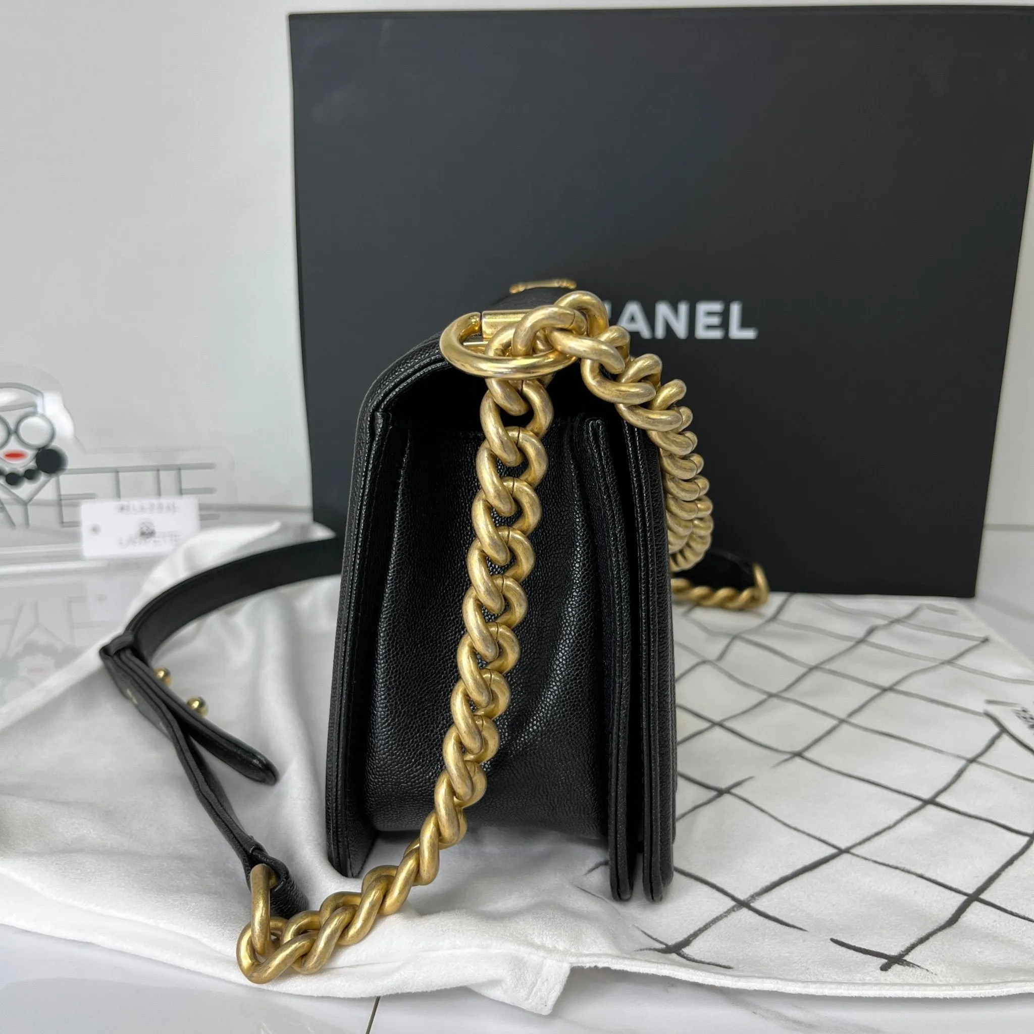 Chanel Chevron Boy Handbag