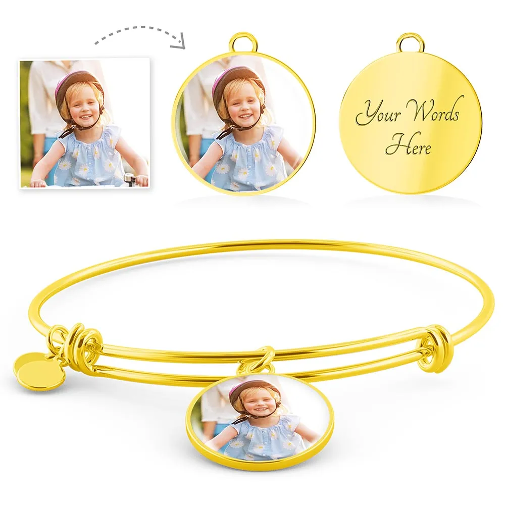 Custom Photo Bangle Bracelet For Nurse- Gifts For Nurse