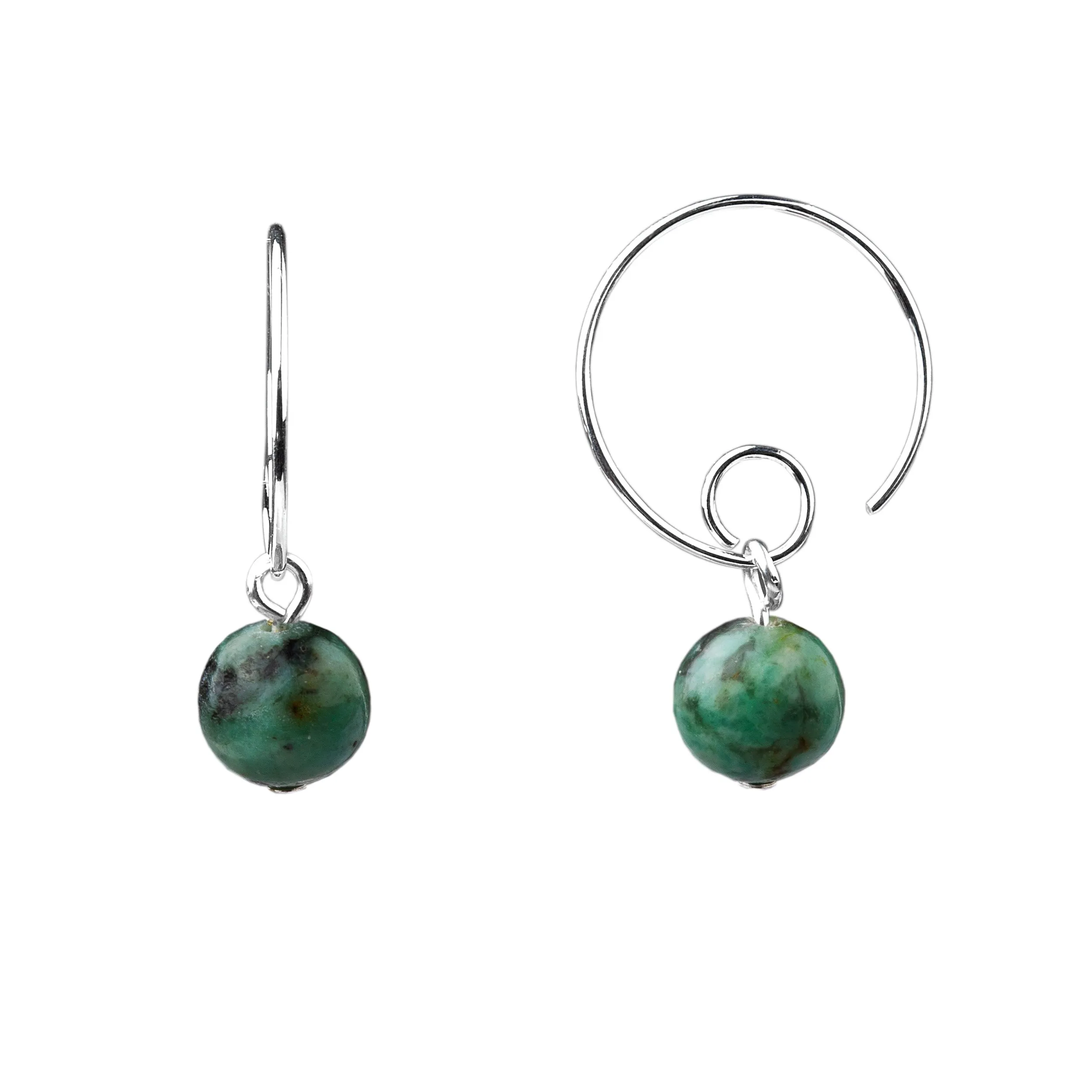 Earring | Open Loop | African Turquoise