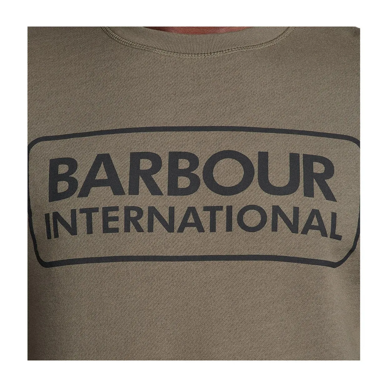 Felpa Barbour International Large Logo Fango