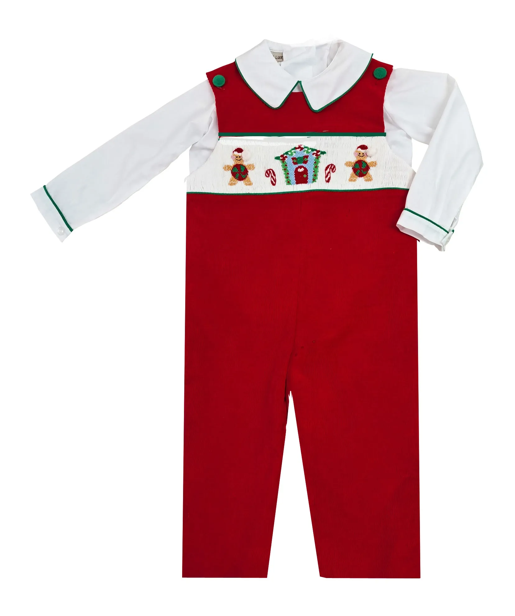 Gingerbread Christmas Boy Overall set