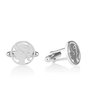 Girl with Ponytail Cufflink