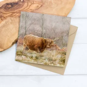 Highland Cow and Autumn Days Greeting Card