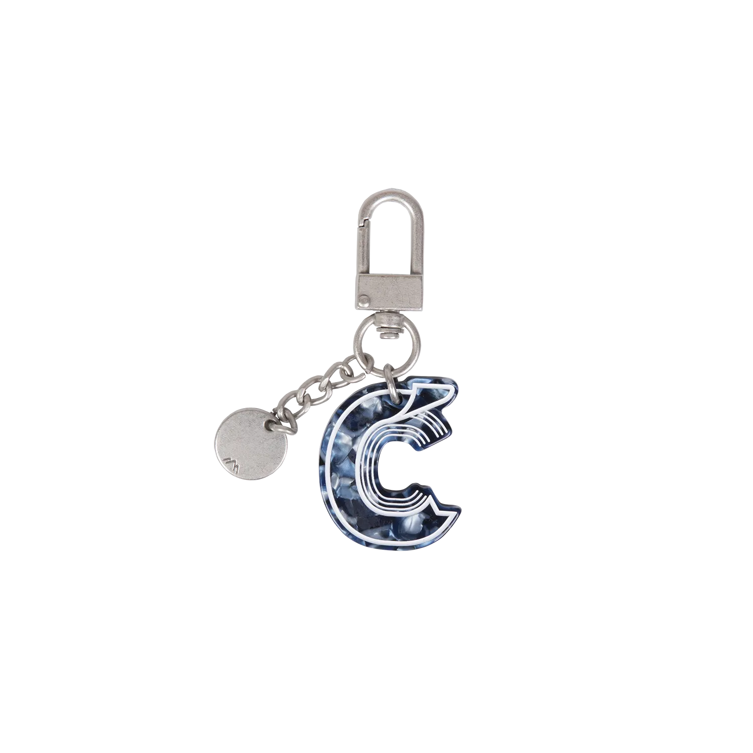 Initial Charm Keychain Letter