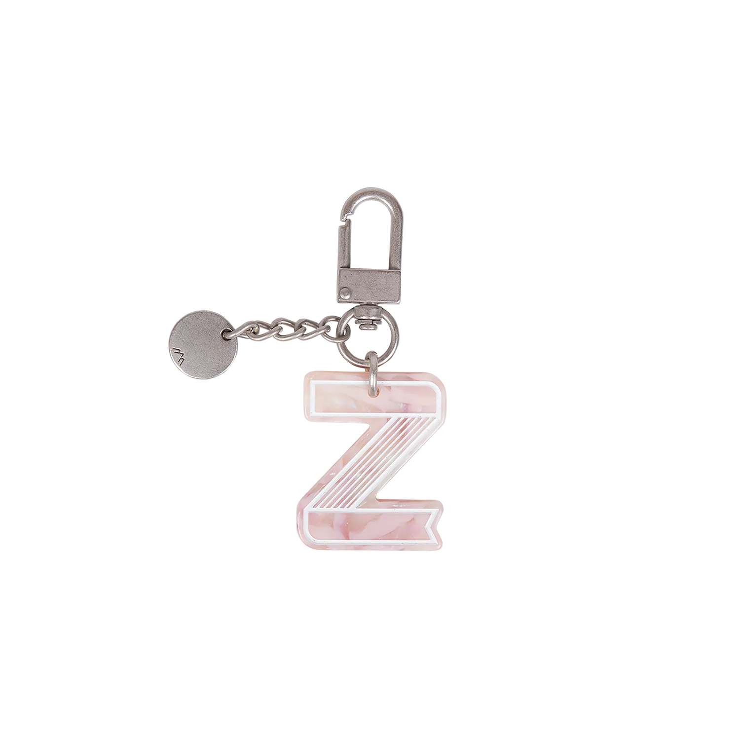 Initial Charm Keychain Letter