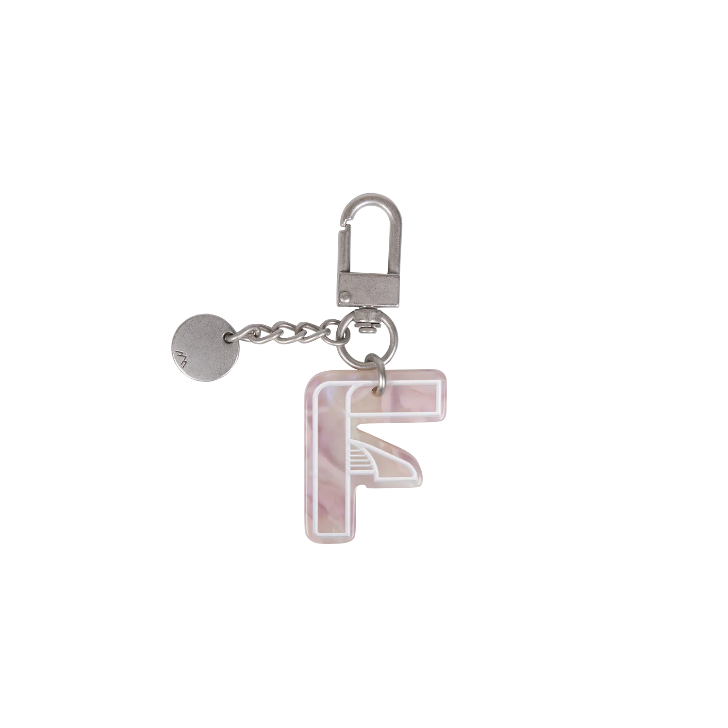 Initial Charm Keychain Letter