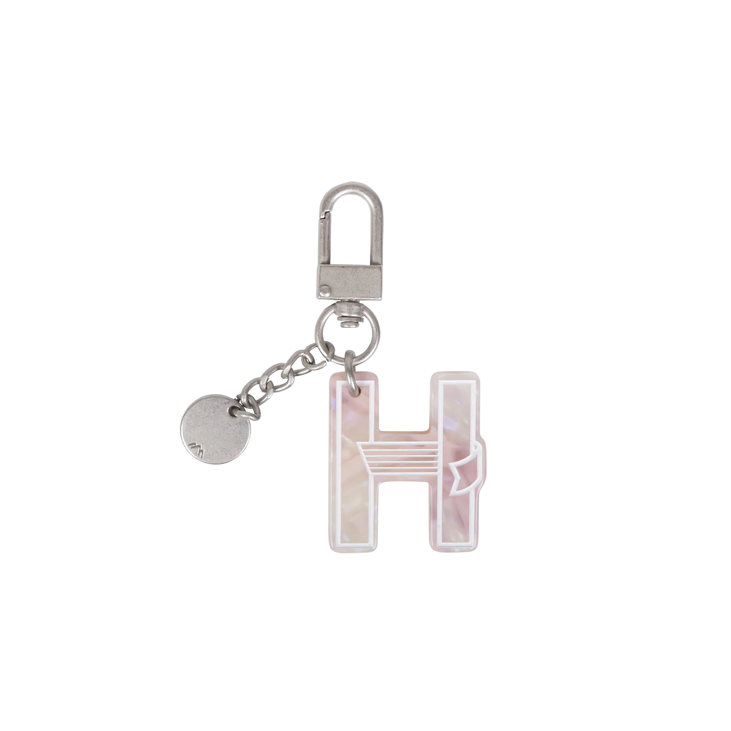 Initial Charm Keychain Letter