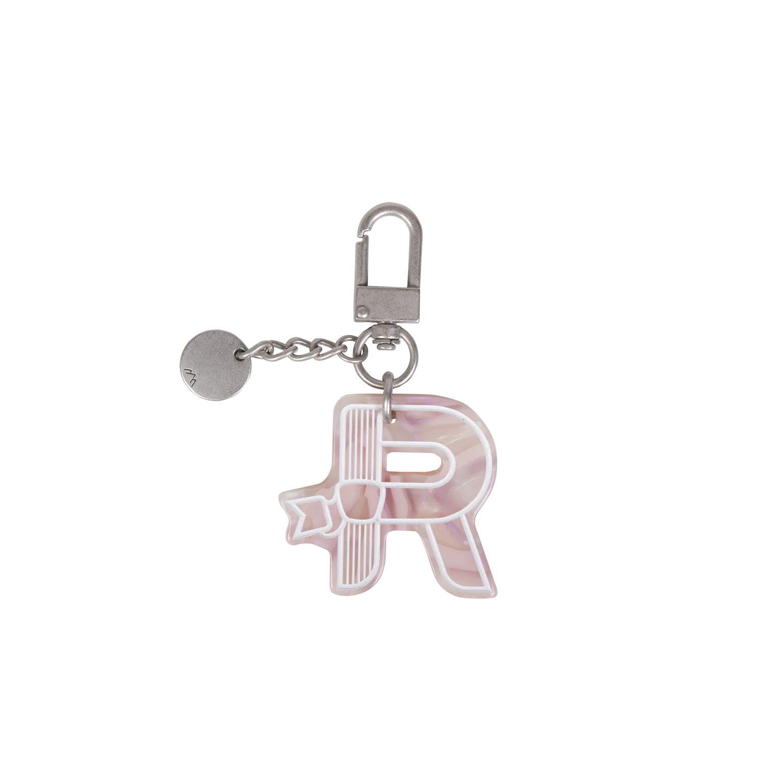 Initial Charm Keychain Letter