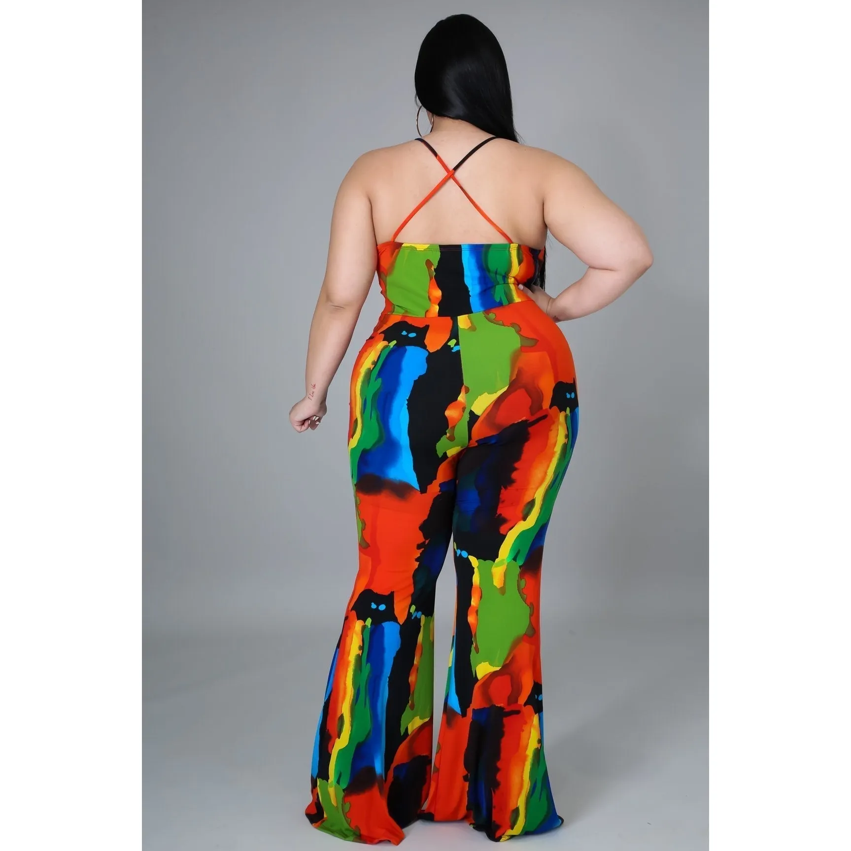 Journee Bell Bottom Jumpsuit Plus Size