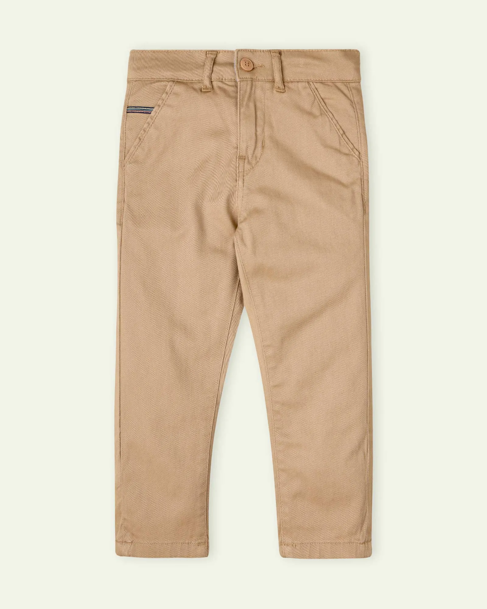 Khaki Straight Fit Chinos