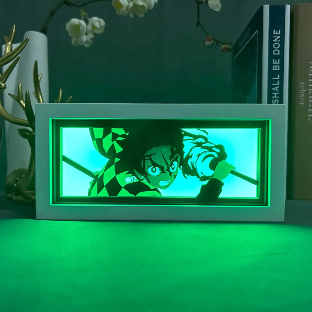 Kimetsu Anime Light Box Tanjiro Kamado Nightlights for Room Decoration Manga Demon Slayer Light in The Box Bedside Table Lamp