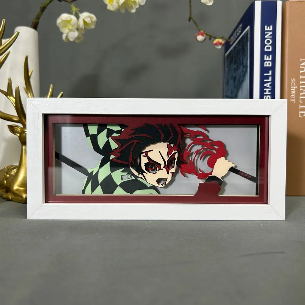 Kimetsu Anime Light Box Tanjiro Kamado Nightlights for Room Decoration Manga Demon Slayer Light in The Box Bedside Table Lamp