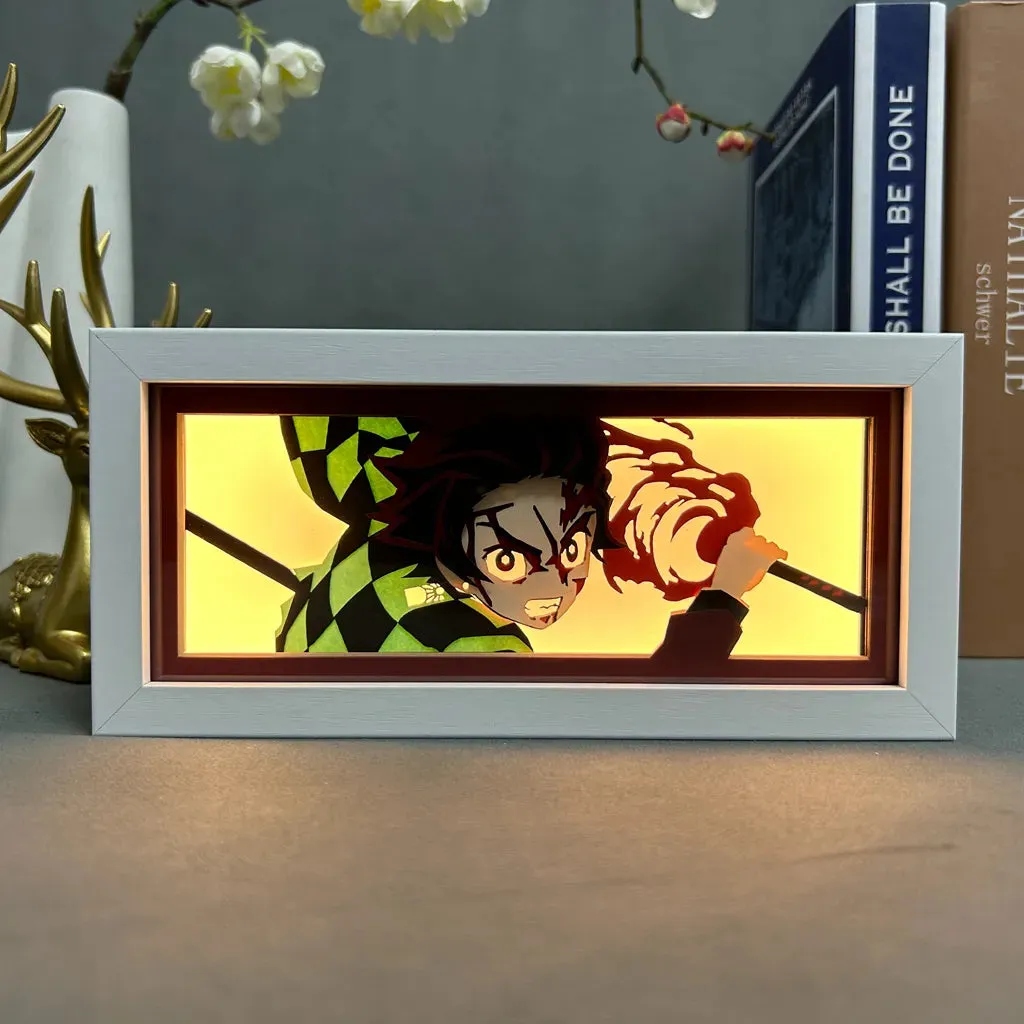 Kimetsu Anime Light Box Tanjiro Kamado Nightlights for Room Decoration Manga Demon Slayer Light in The Box Bedside Table Lamp