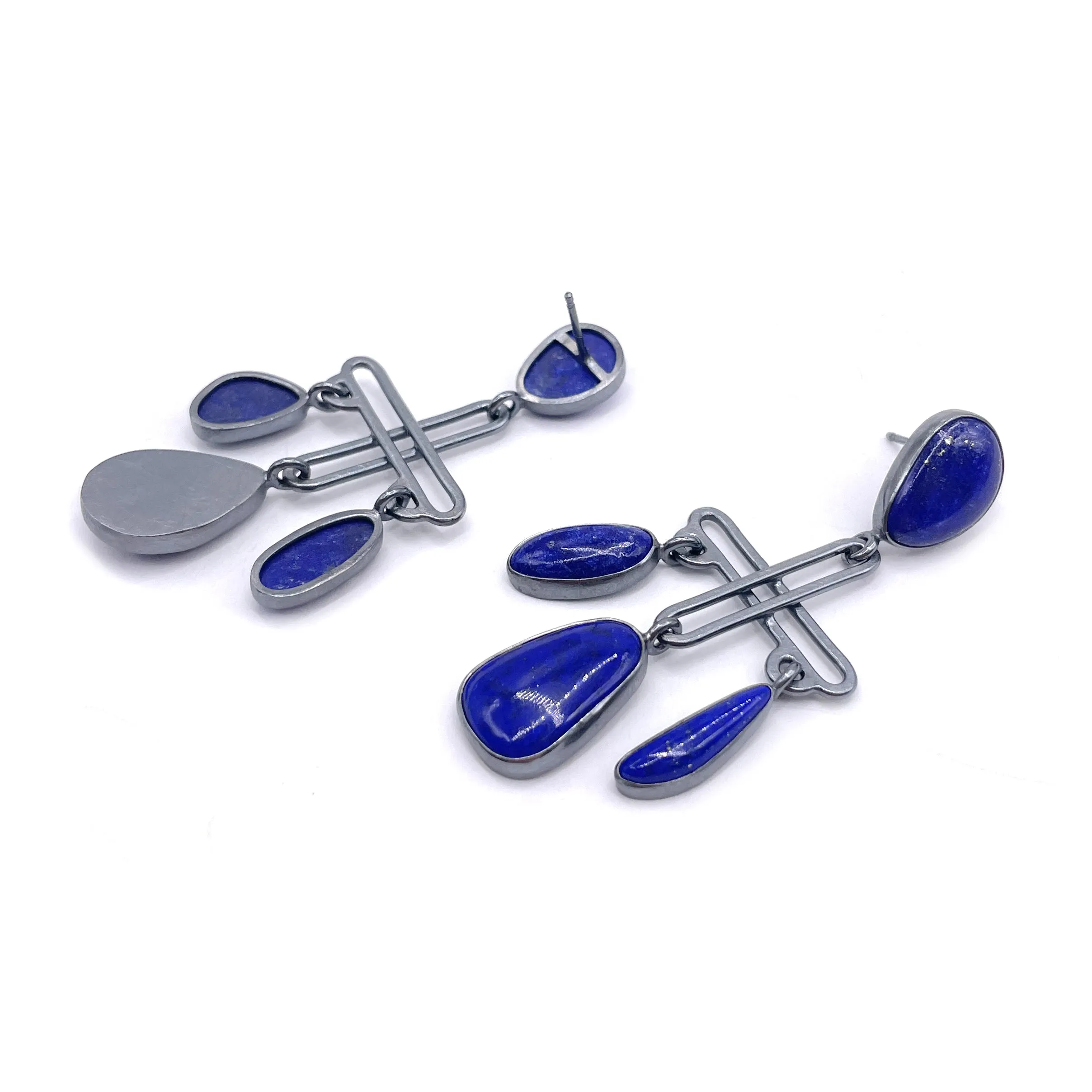 Lapis Plus Drop Earrings