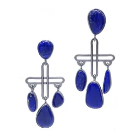 Lapis Plus Drop Earrings