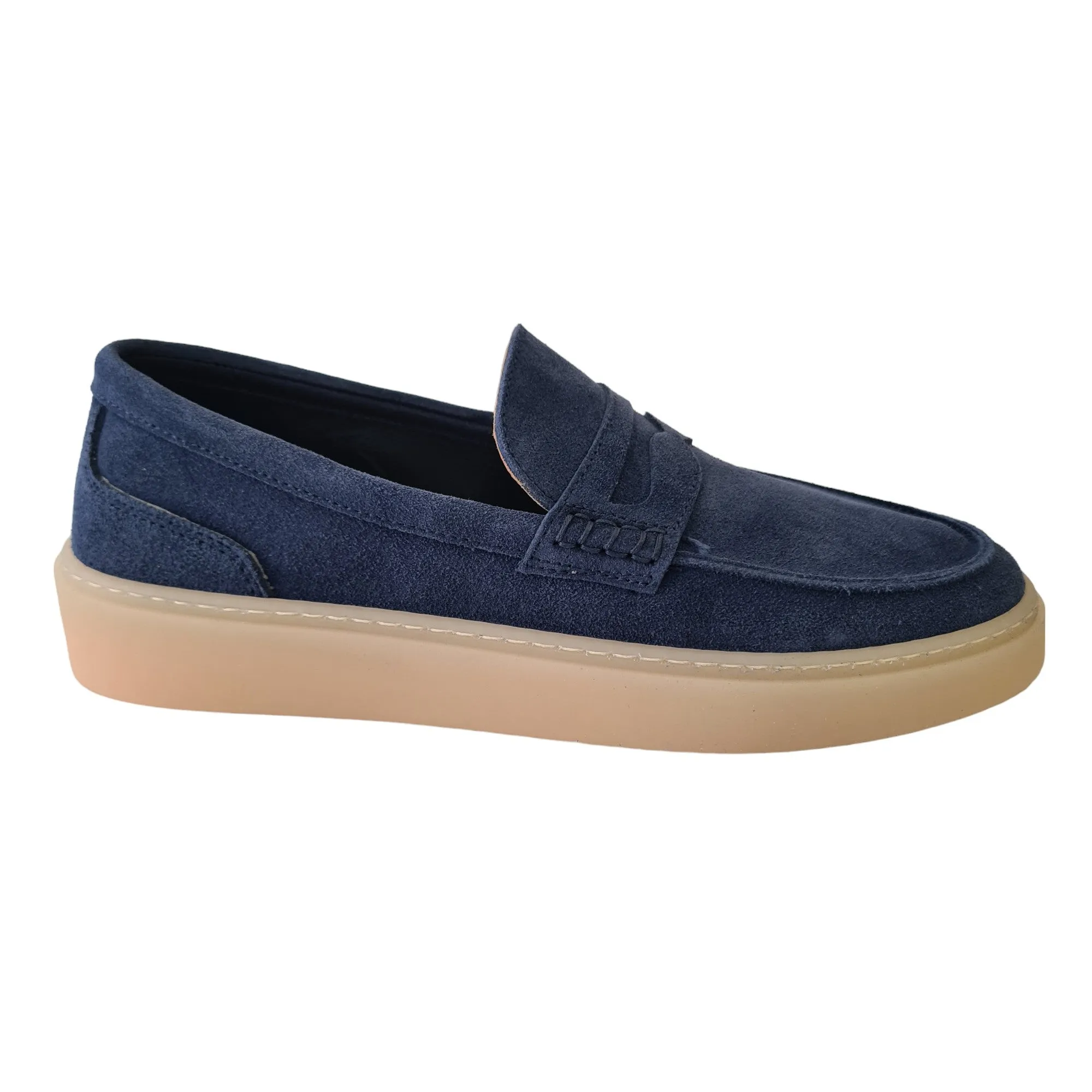 Les Poémes Mocassino Uomo Blu Rif.102