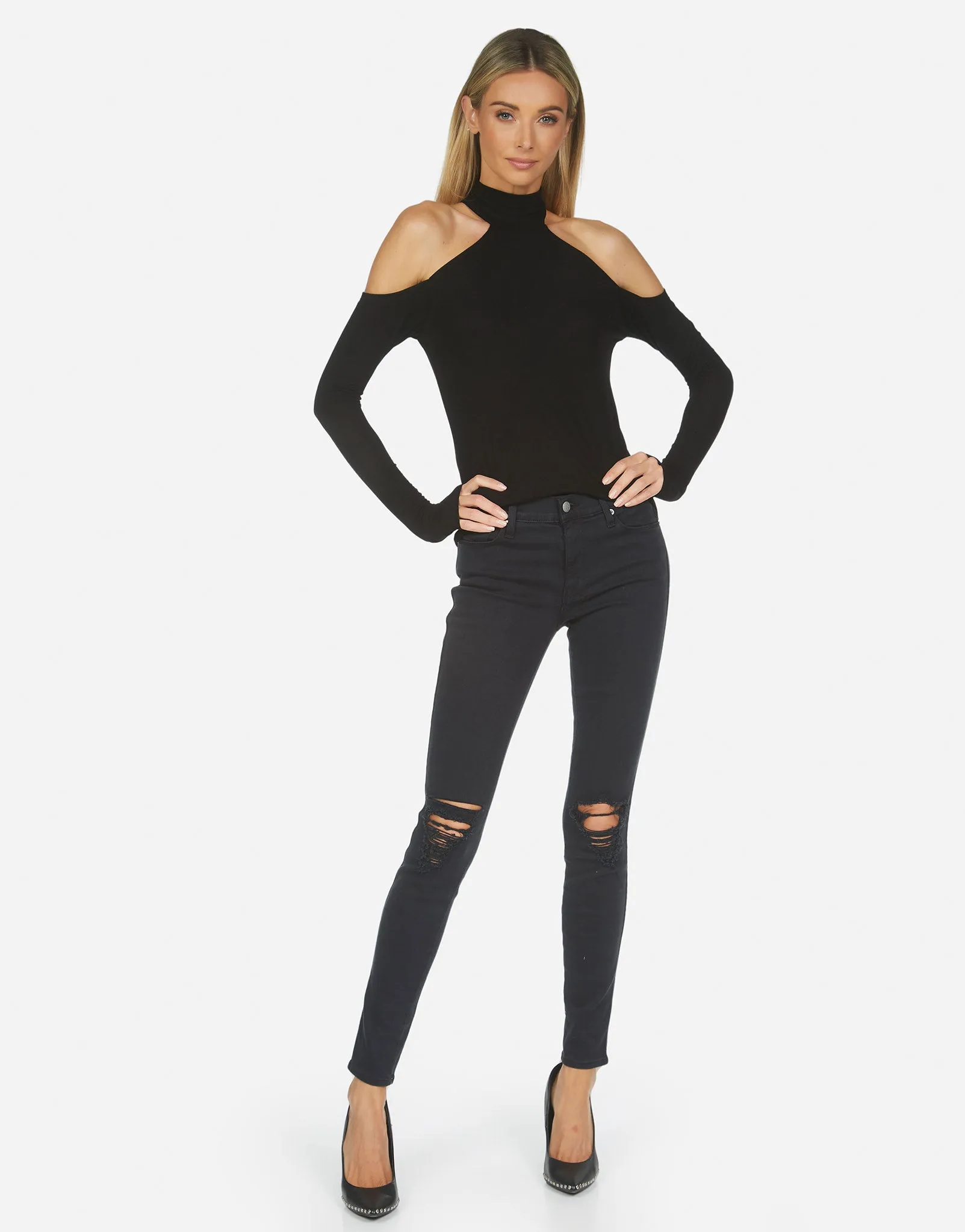 Levon L/S Top w/ Shoulder Cutout