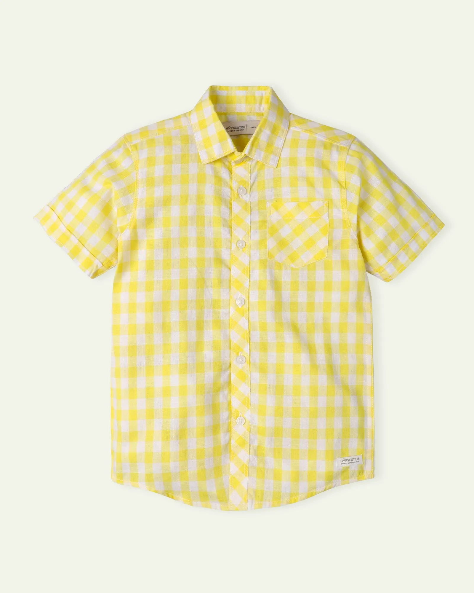 Lime Yellow Check Shirt