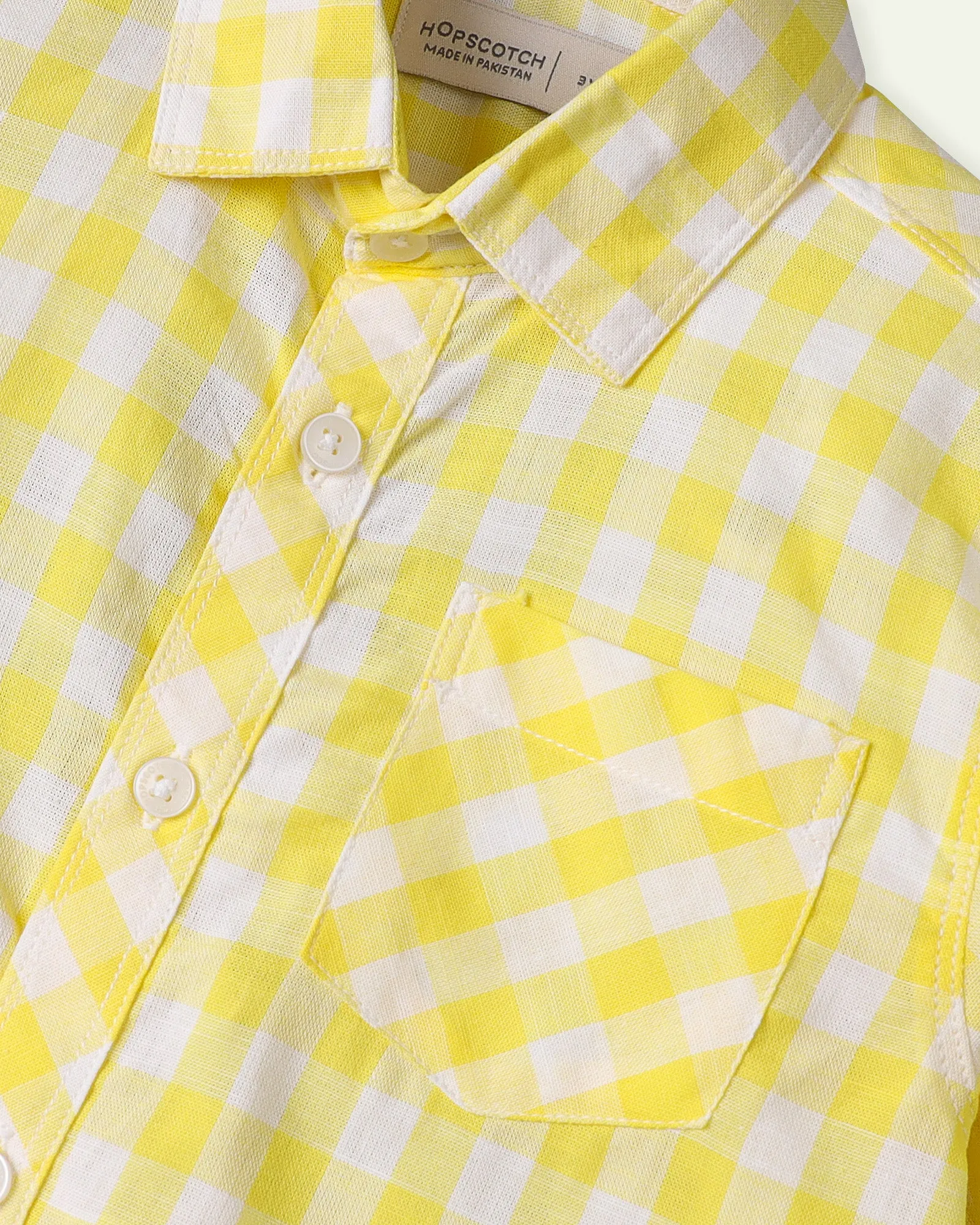 Lime Yellow Check Shirt