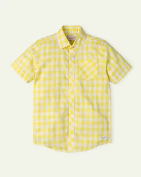 Lime Yellow Check Shirt