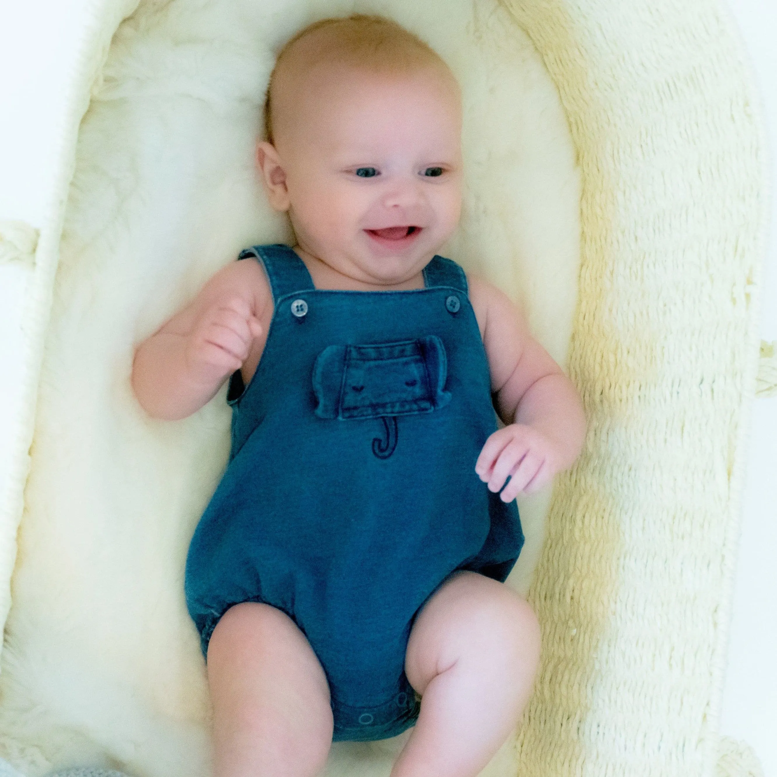 Luke Elephant Pocket Romper